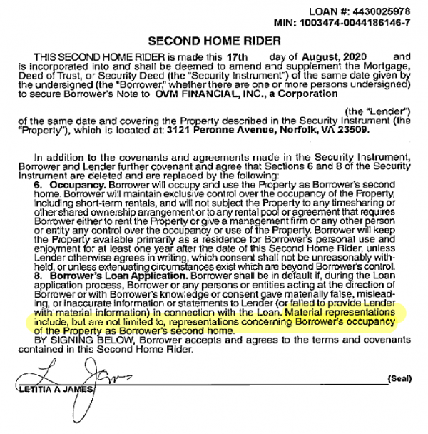 Material by Definition: Contract Language That Undercuts Letitia James ...
